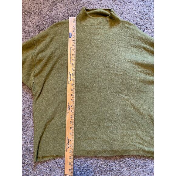 Olive Green Mock Turtle Neck Sweater - Picture 4 of 5
